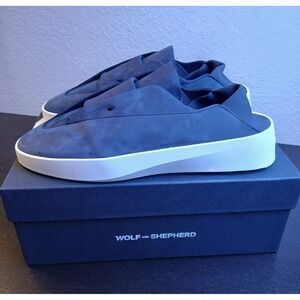 Wolf and Shepherd Cruise Ace Navy White Leather Slip On Sneakers EU 39 US M 6.5